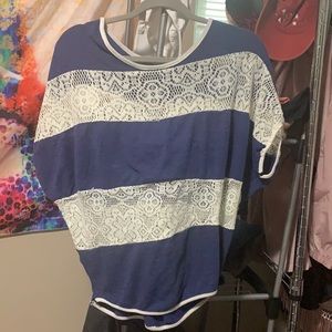 Navy and cream tunic